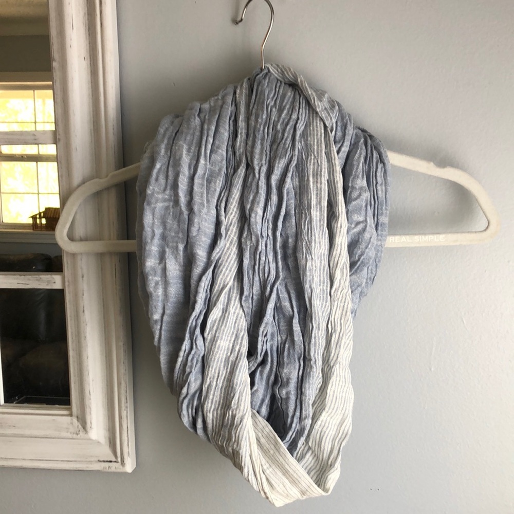 Ombré blue infinity scarf
